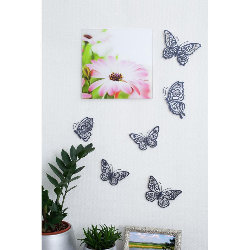 Наклейка 3D «Черные бабочки» СВА 1401