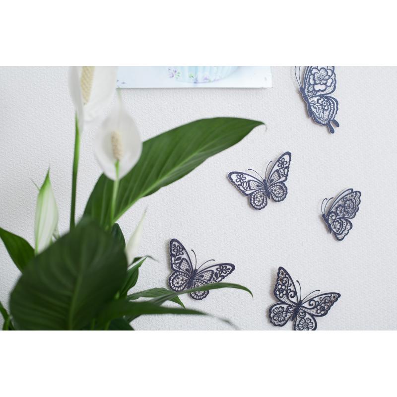 Наклейка 3D «Черные бабочки» СВА 1401