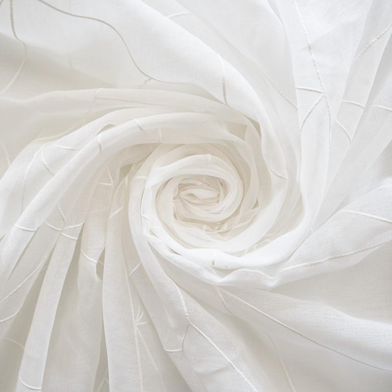 Тюль на ленте «Геометрия» 250x260 см цвет белый