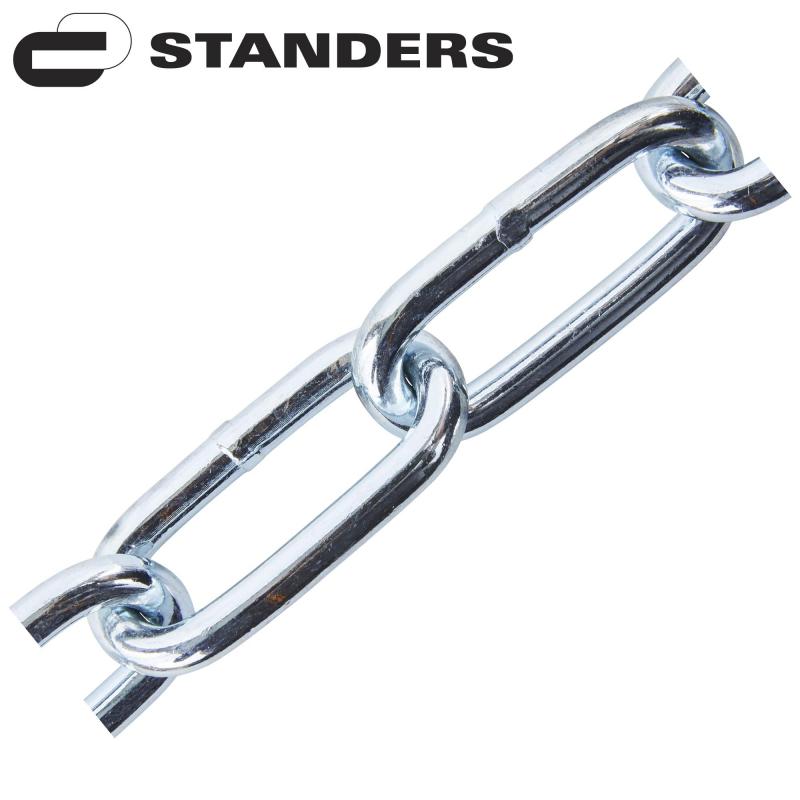 Цепь оцинкованная сталь длинное звено 8 мм 2.5 м/уп. STANDERS