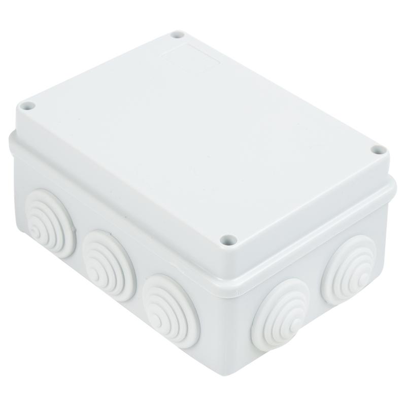 Распределительная коробка открытая Экопласт 150х110х70 10 вводов IP55 цвет серый