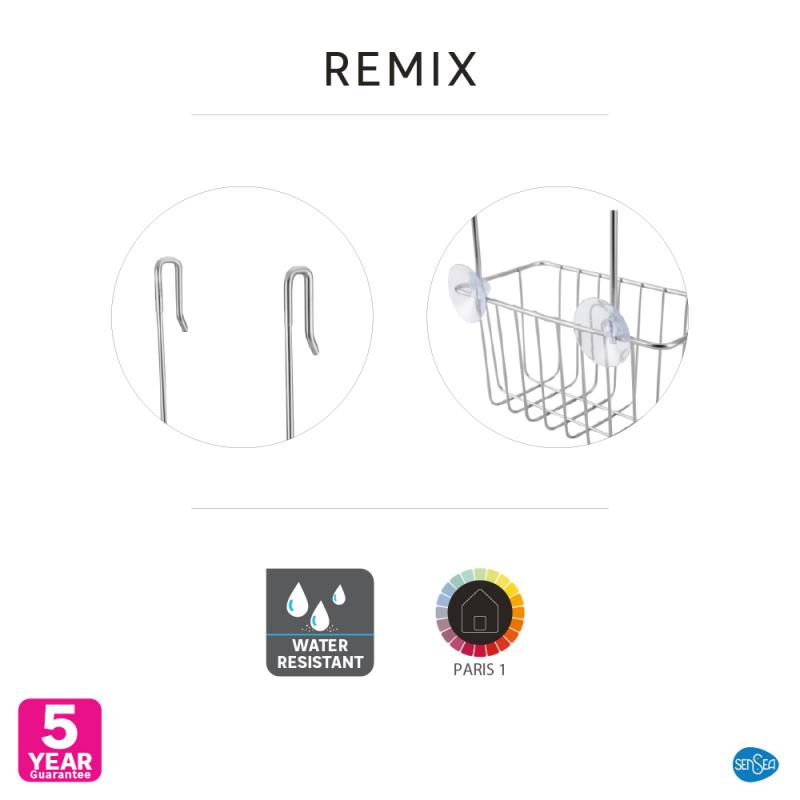 Полка для душевой кабины Sensea Remix подвесная двухъярусная цвет хром