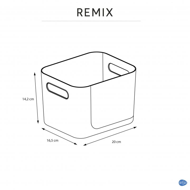Пеналға арналған тік бұрышты қорап Sensea Remix түсі ақ 16.5x14.2x20 см