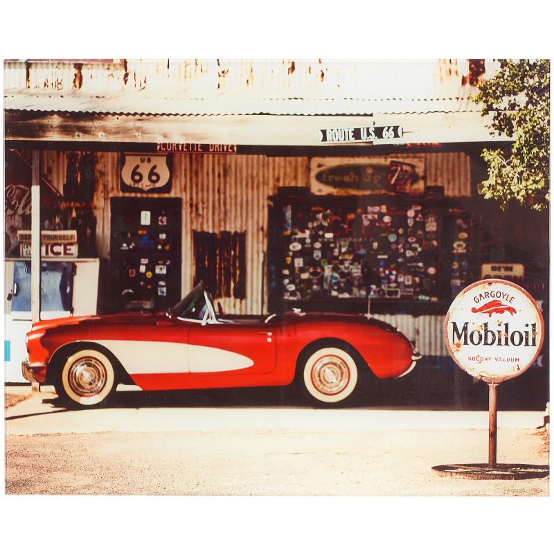 Картина на стекле 40х50 см «Corvette car»