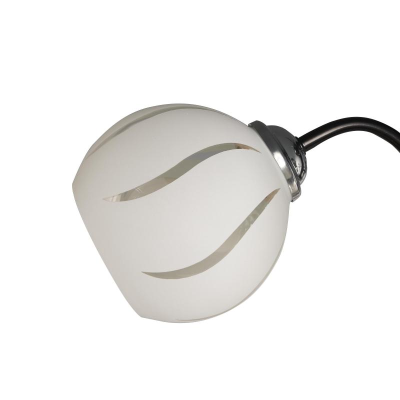 Люстра потолочная «Меренга» КС30064/5С, 5 ламп, 15 м², цвет чёрный/хром