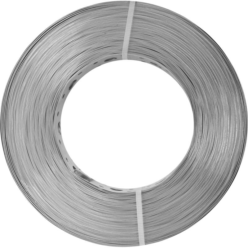 Перфорированная лента прямая LP 25x0.5 25 м оцинкованная сталь цвет серый