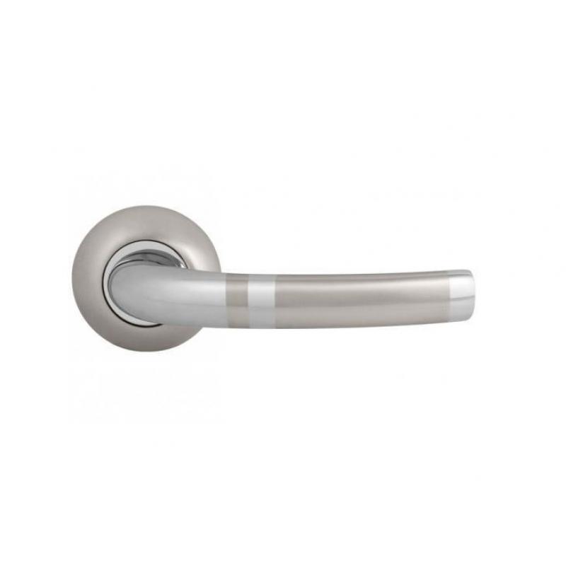 Дверные ручки Punto Arco, без запирания, цвет матовый никель/хром