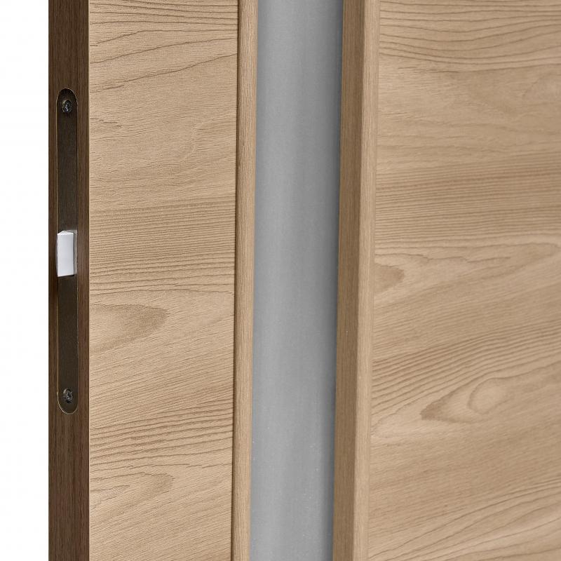 Дверь межкомнатная остекленная с замком в комплекте 70x200 см Hardflex цвет коричневый