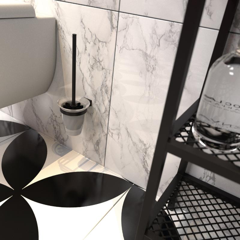 Ерш для туалета Fixsen Trend сталь цвет черный
