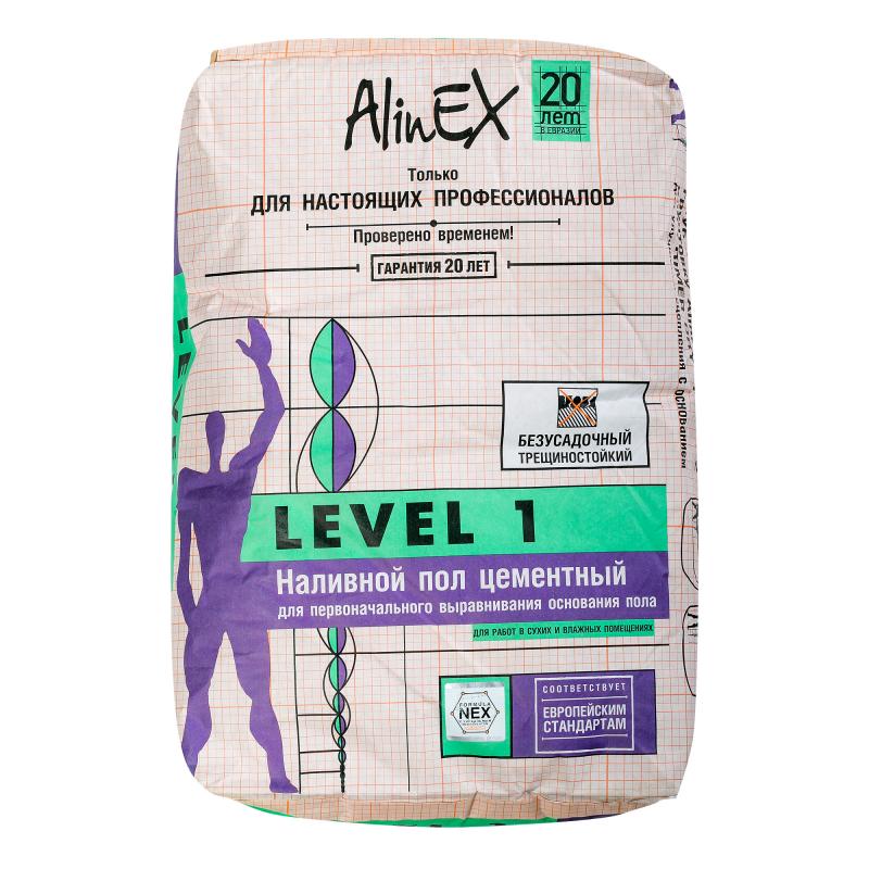 Наливной пол AlinEX Level 1 25 кг