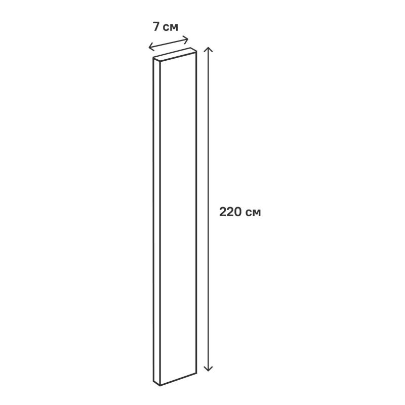 Карниз Delinia ID Реш 220х7 см ЛАЖП түсі ақ