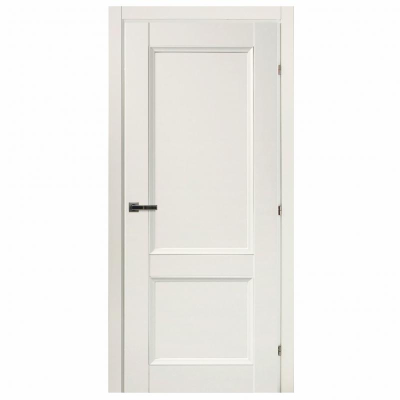 Дверь межкомнатная Танганика глухая CPL ламинация цвет белый 70х200 см (с замком)