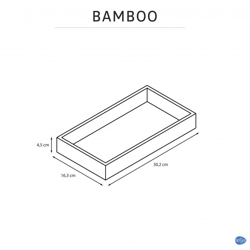 Тік бұрышты қорап Sensea Bamboo 16.3x4.5x30.2 см