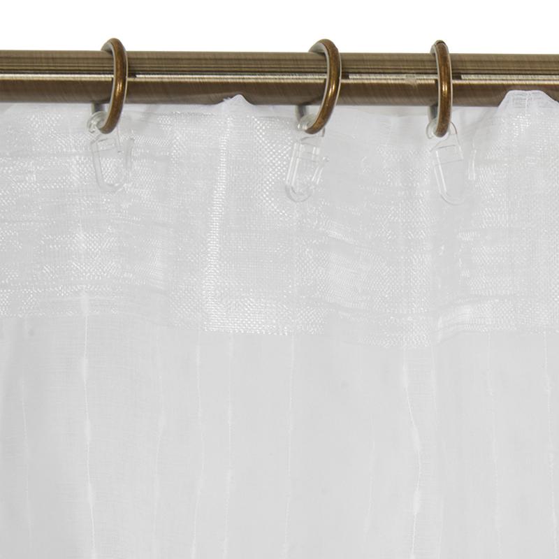 Тюль таспалы жасырын ілмектермен Livia Ақ 500x280 см түсі ақ