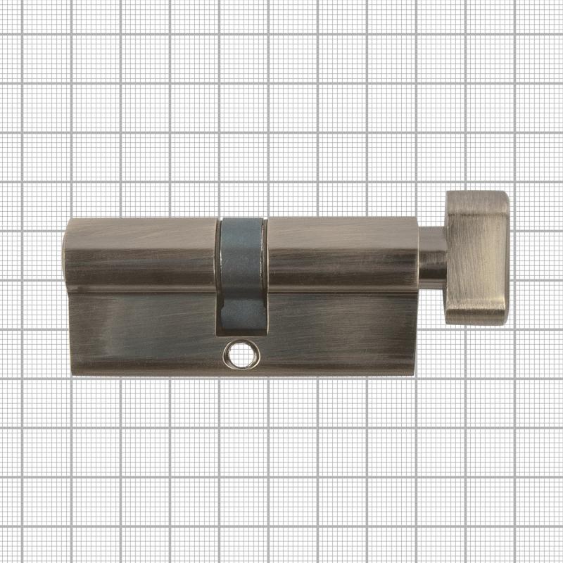 Цилиндр AX102/70 35х35 мм, ключ/вертушка, цвет бронза