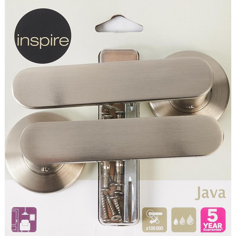 Дверные ручки Inspire Java алюминий без запирания цвет никель