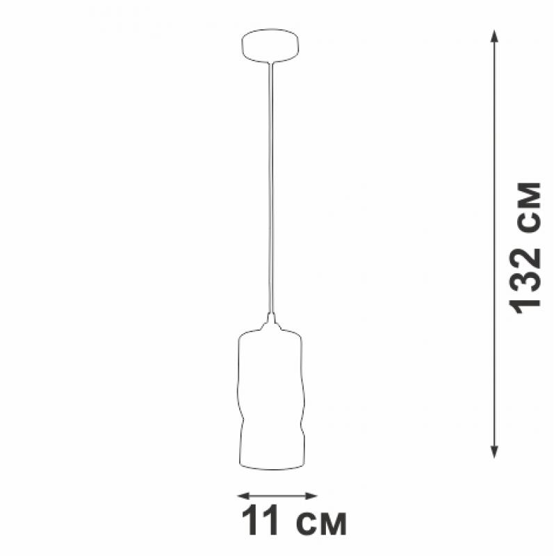 Аспалы жарықшам Vitaluce Джорджия 1 шам 3м² Е27 түсі қара күңгірт