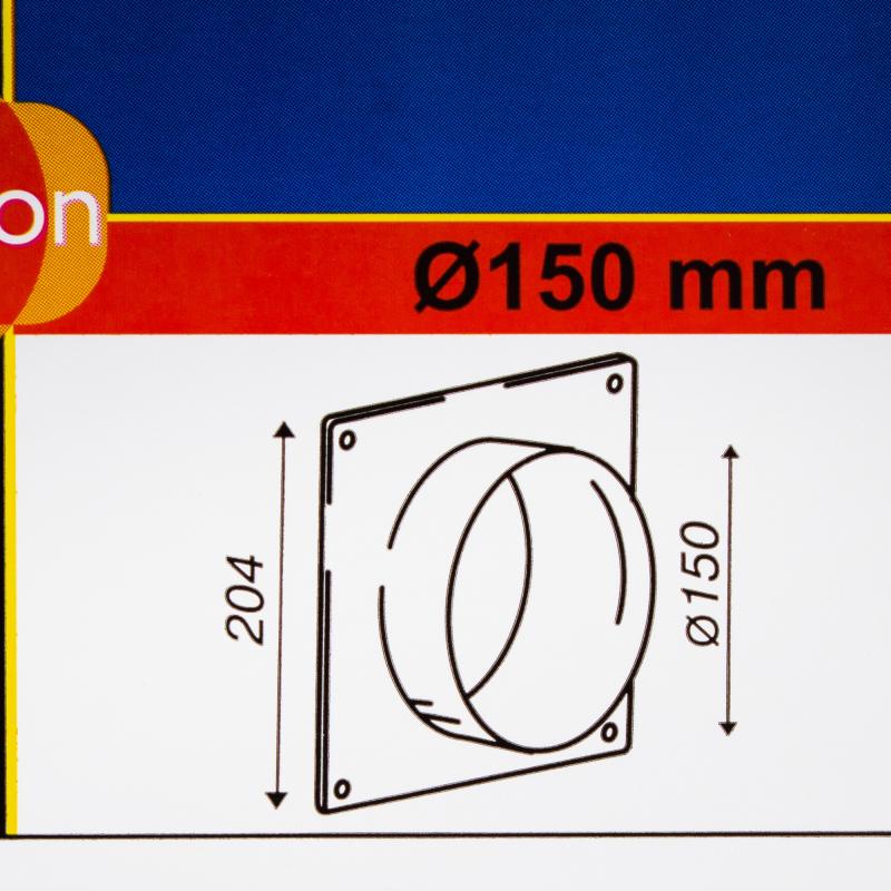 Пластина қабырғалық жалғағышпен дөңгелек ауа өткізгіштерге арналған Equation D150 мм пластик