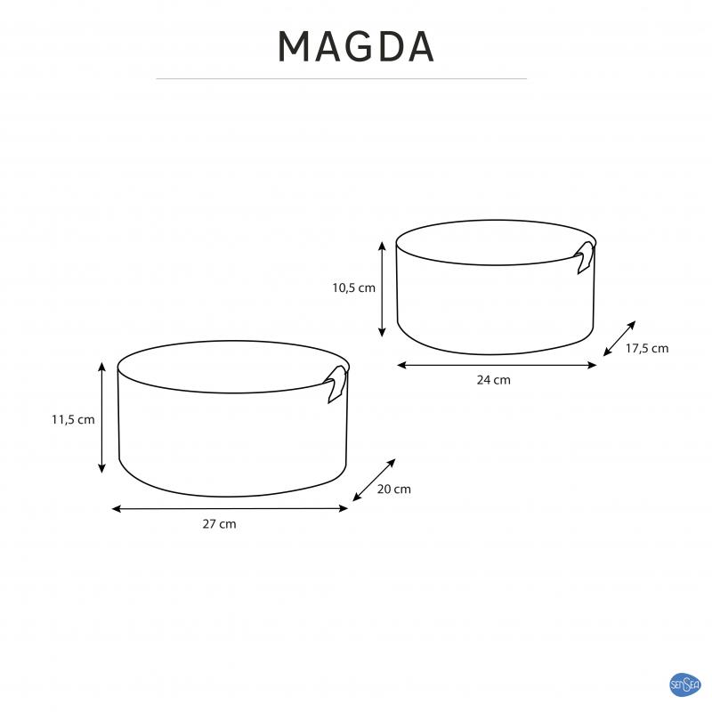 Набор корзин Sensea Magda 20x11.5x27 см цвет зелёный 2 шт.