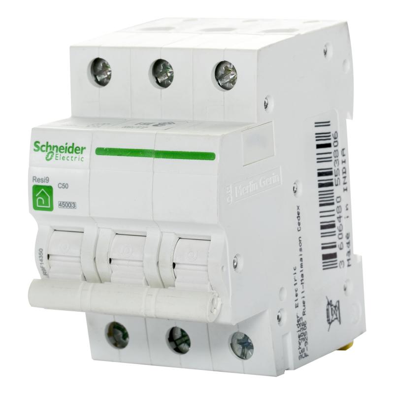 Автоматический выключатель Schneider Electric Resi9 3P C50 A 4.5 кА
