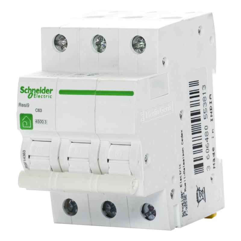 Автоматический выключатель Schneider Electric Resi9 3P 63 A 4.5 кА C