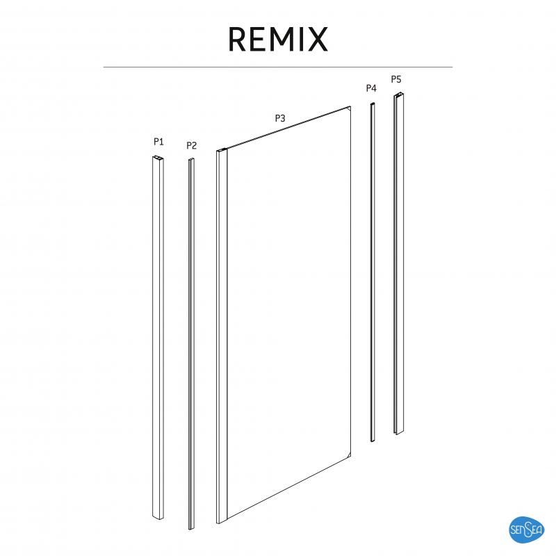 Панель боковая Sensea Remix 100x195 см