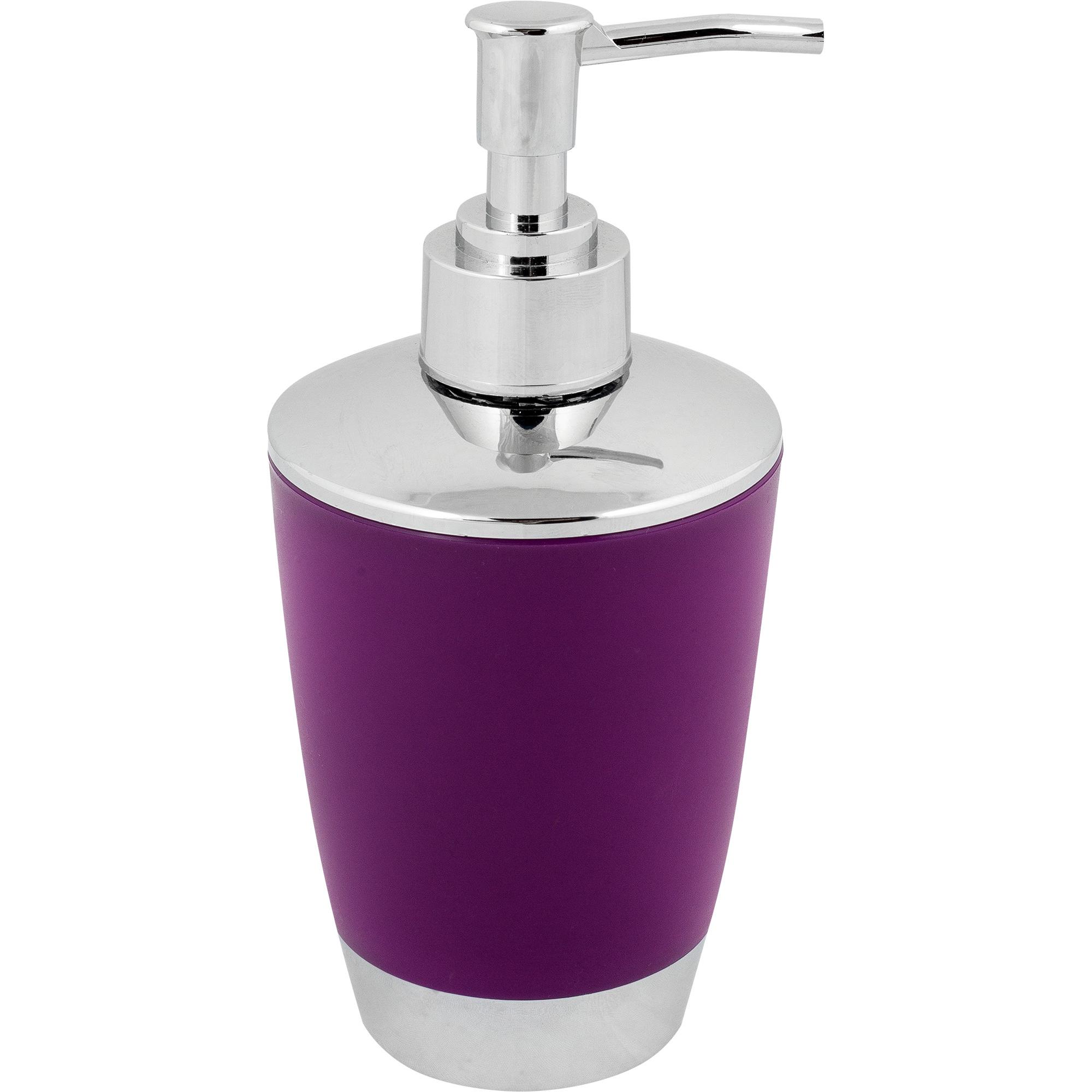 Дозатор для жидкого мыла настольный «Альма» пластик цвет фиолетовый .