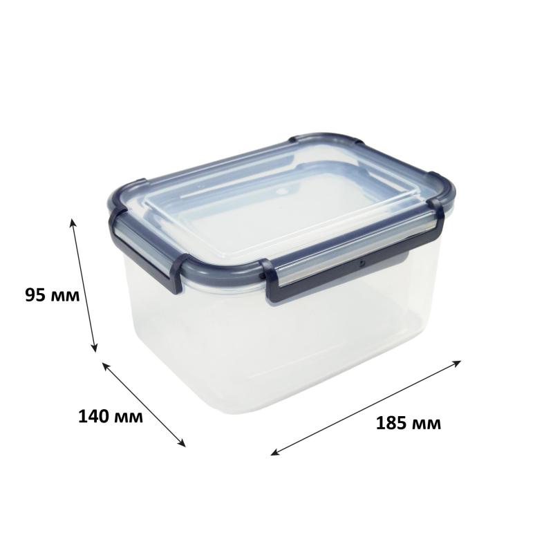 Набор контейнеров для пищевых продуктов 0.8/1.6 л пластик цвет прозрачный