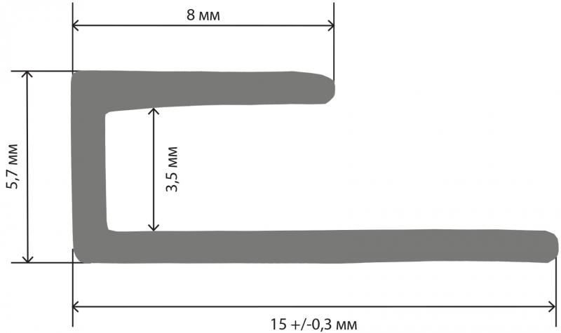 Профиль ПВХ стартовый/финишный 2.44 м для панелей 3 мм цвет белый