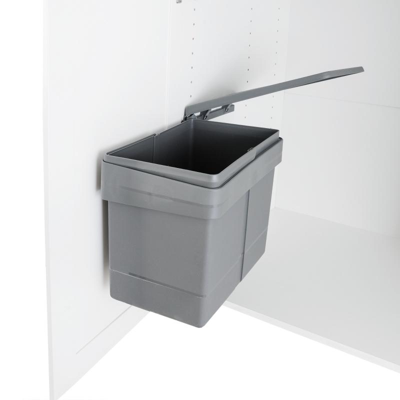 Контейнер для мусора Aff навесной 15 л 34.5x29.5x25 см пластик цвет серый