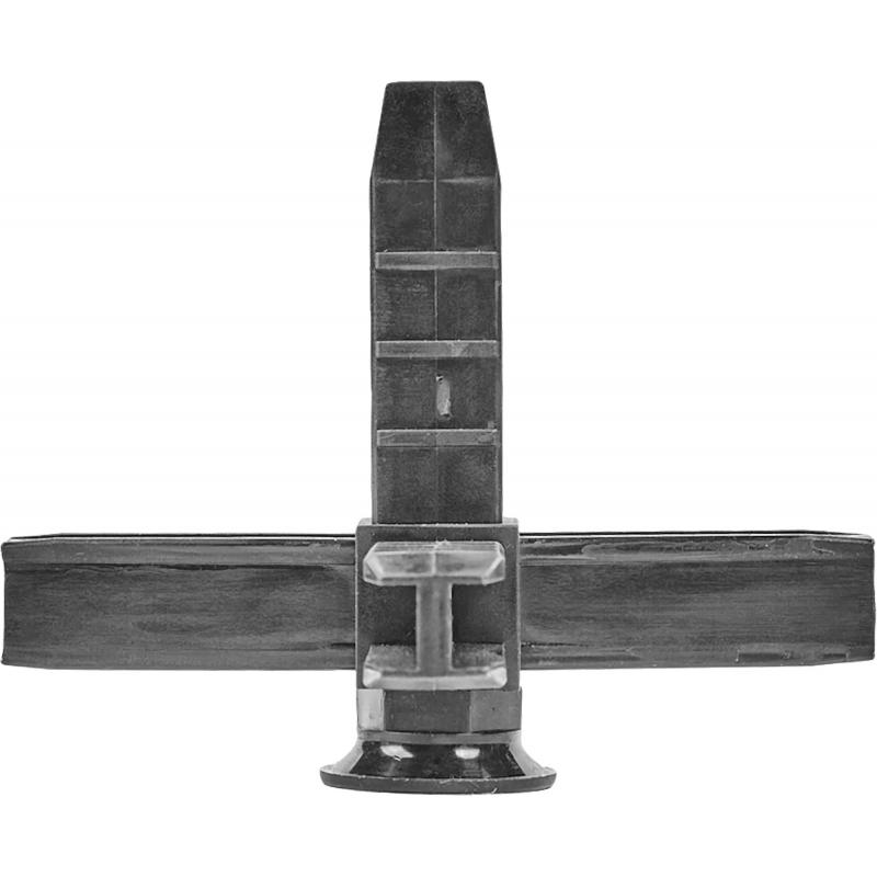Коннектор 4 с регулируемой опорой для профилей 15х15 мм пластик черный