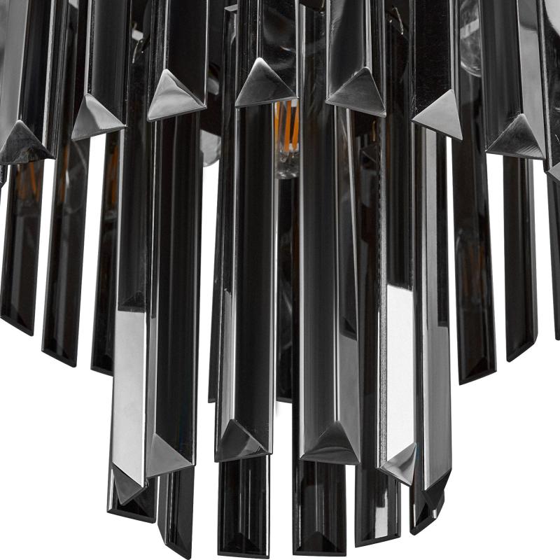 Люстра потолочная Пандора 4 ламп 12 м² цвет черный