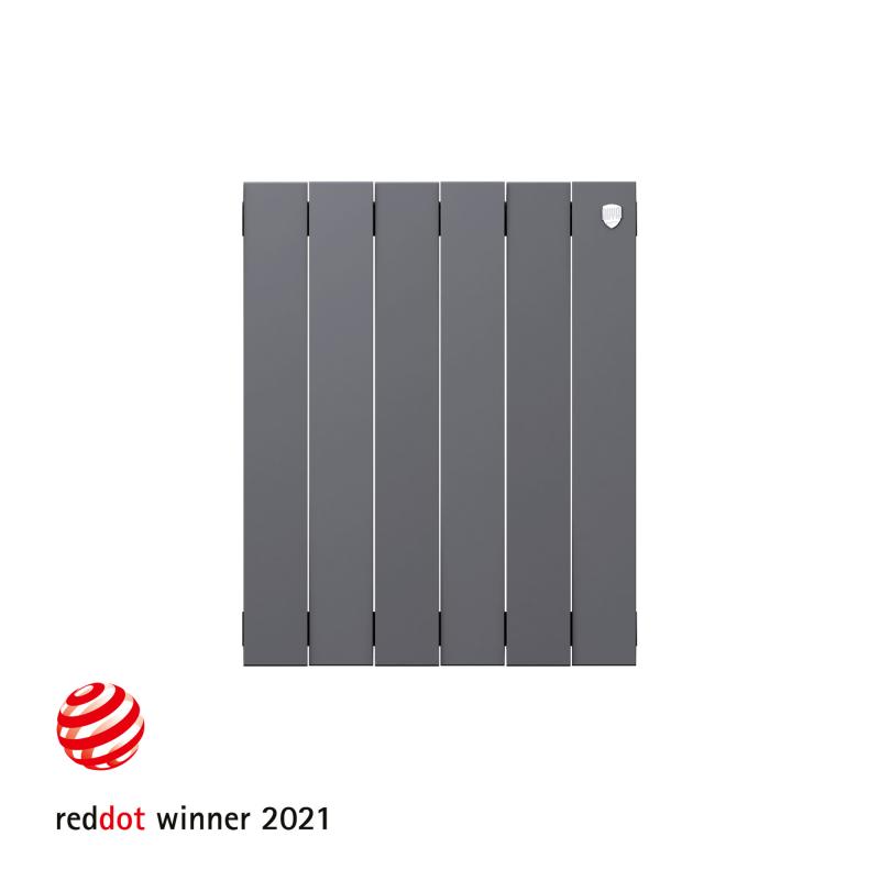 Радиатор Royal Thermo Pianoforte 500/100 биметалл 6 секций боковое подключение цвет серый