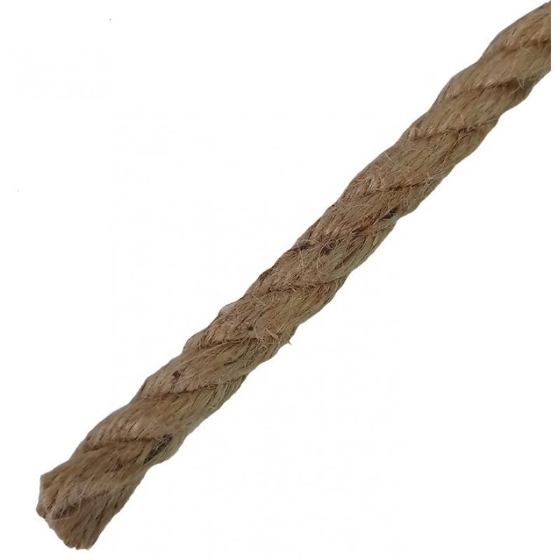 Веревка джут 8 мм цвет золотисто-коричневый, 20 м/уп.
