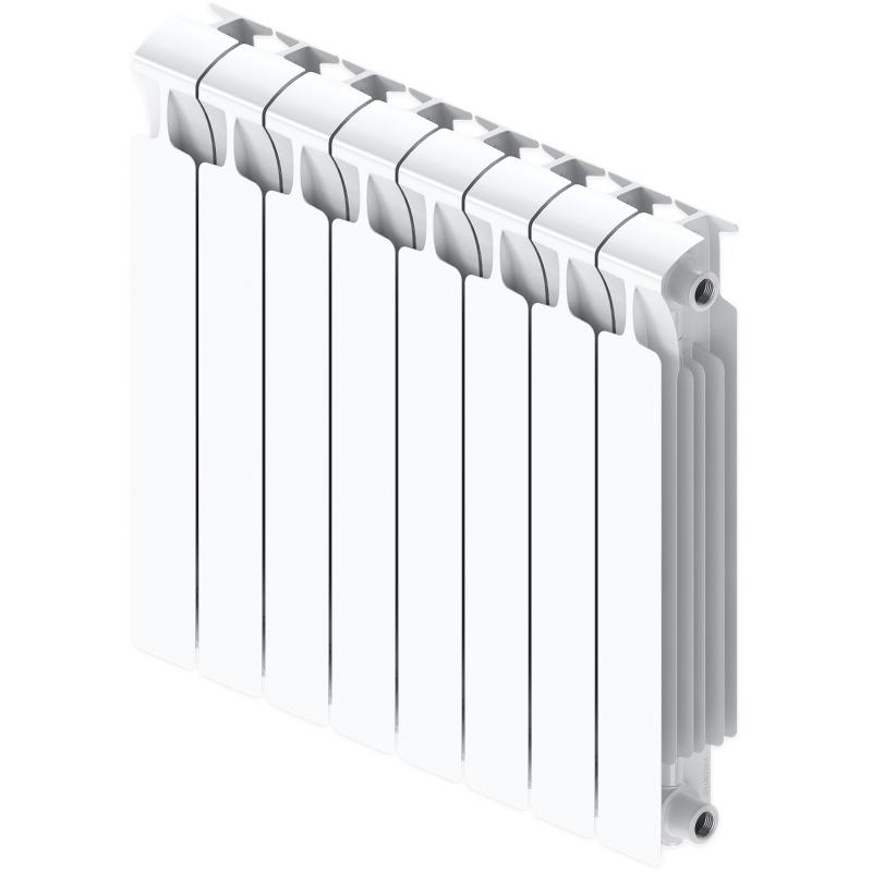 Радиатор Rifar Monolit 500/100 биметалл 8 секций боковое подключение цвет белый