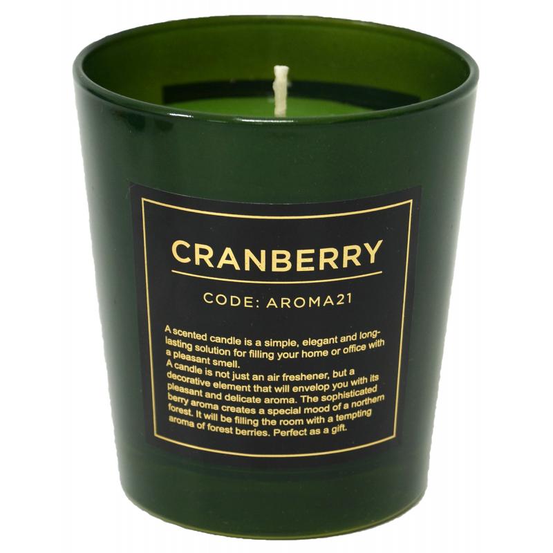 Свеча ароматическая Cranberry цвет зелёный