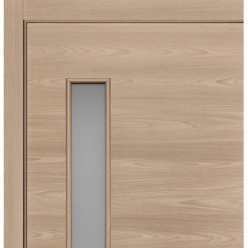 Дверь межкомнатная остекленная с замком в комплекте 80x200 см Hardflex цвет коричневый