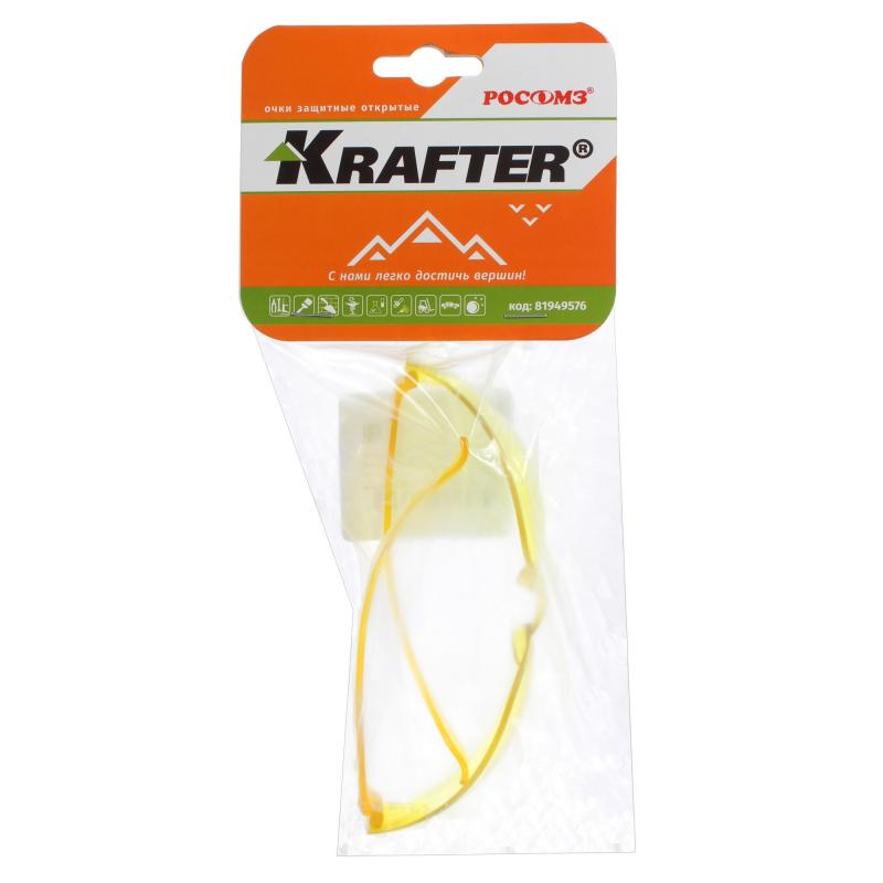 Очки защитные открытые Krafter 11545LM желтые