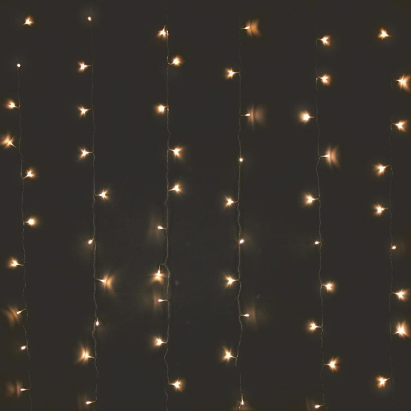 Электрлік гирлянда бөлмелік Auralight шымылдық 3х2м 240 шам жылы ақ жарық 8 жұмыс режимі