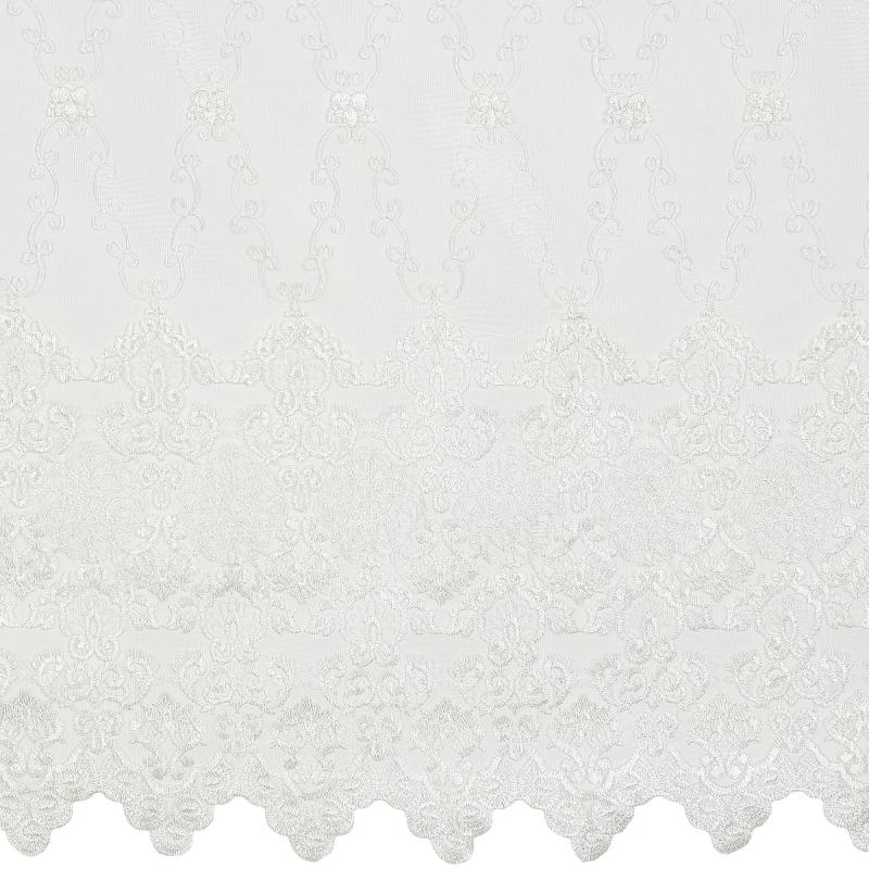 Тюль с вышивкой на сетке «Престиж» 1 п/м 280 см цвет кремовый