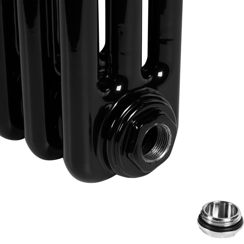 Радиатор Irsap Tesi 30565 трубчатый 500/10 20 секций боковое подключение сталь двухсторонний цвет черный