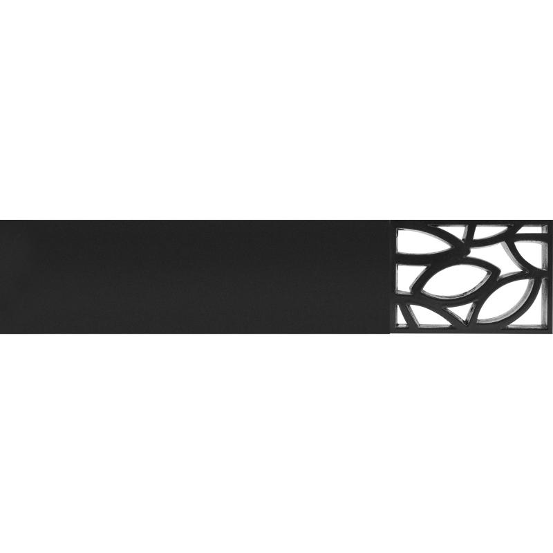 Наконечник Квадро Листья Inspire металл цвет черный 4 см 2 шт.
