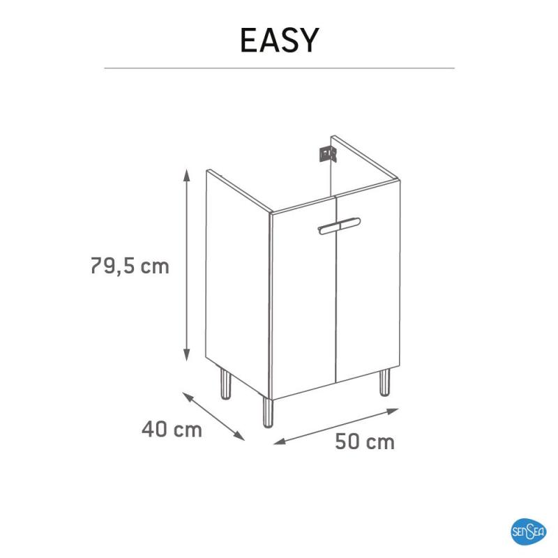 Тумба раковина астына едендік Sensea Easy 50 см түсі ақ