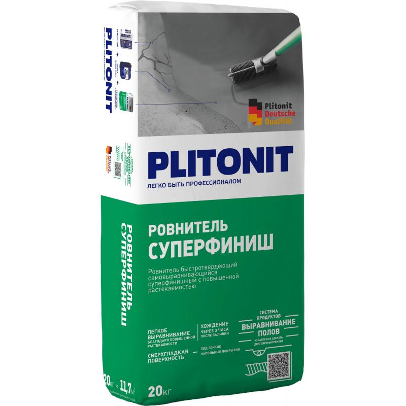 Ровнитель для пола Plitonit Суперфиниш 20 кг