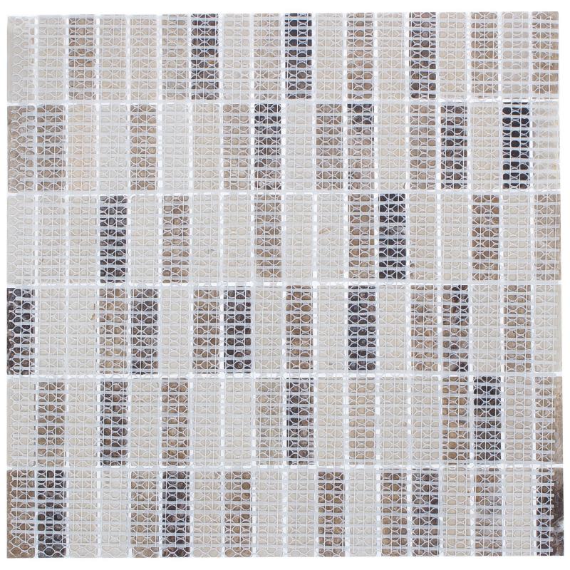 Мозаика мраморная Artens Stripes 30.5x29.8 см цвет коричневый