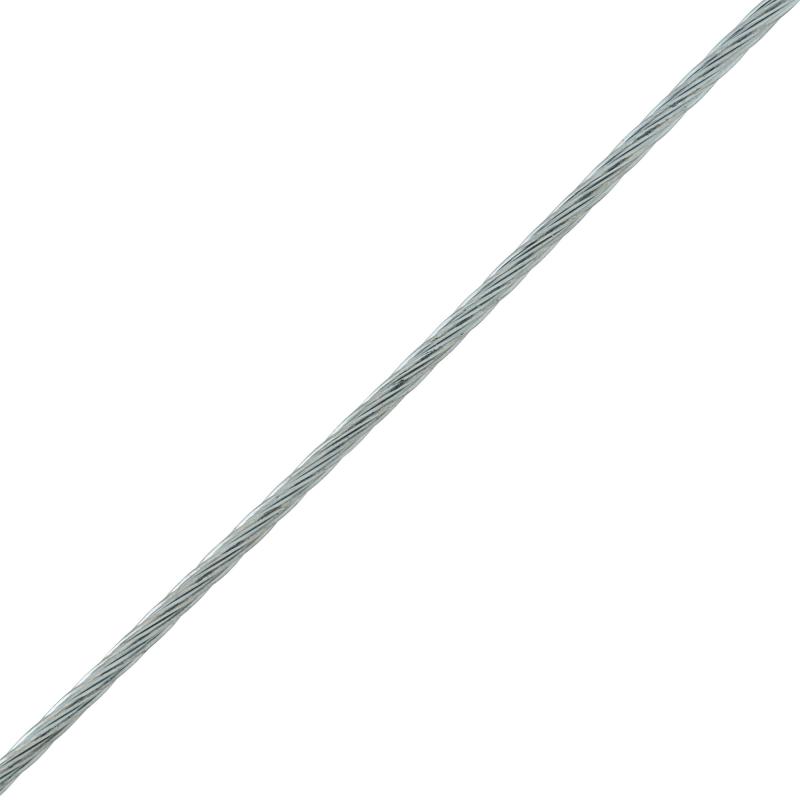 Трос стальной оцинкованный  1 мм цвет серебро, 50 м/уп. STANDERS