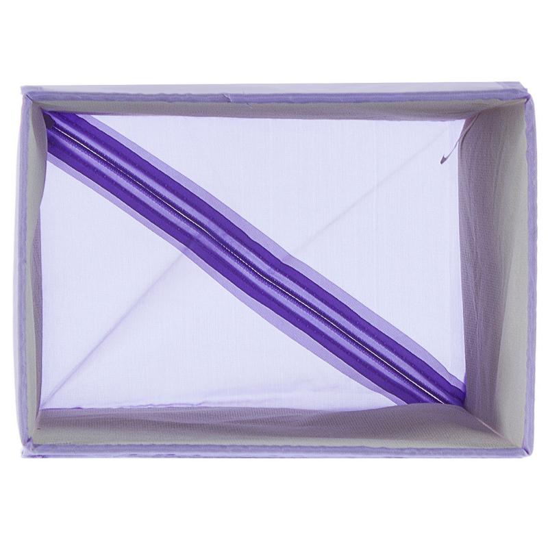 Короб Spaceo для обуви 22х16x34 см нетканный материал цвет фиолетовый