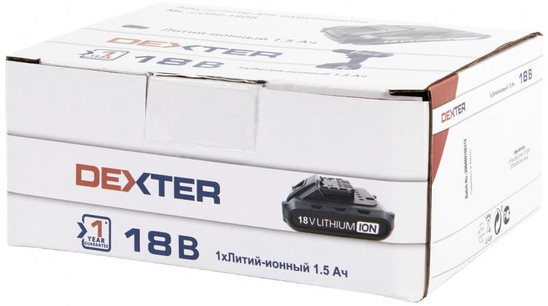 Аккумулятор Dexter E180-2, 18 В Li-Ion 1.5 Ач
