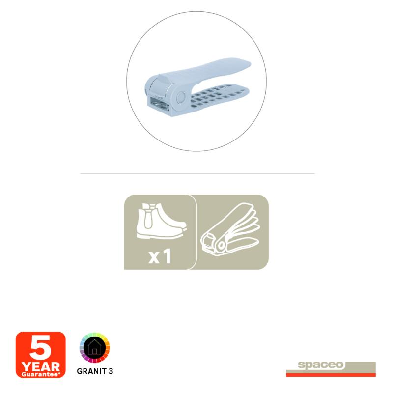 Органайзер для обуви Spaceo 10.5x6.8x26 см пластик цвет гранит