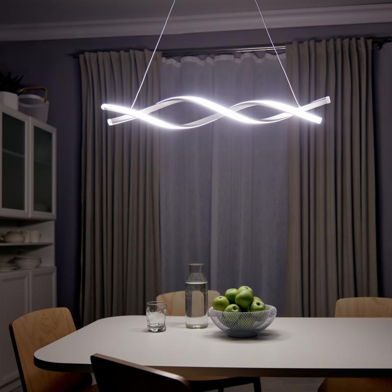 Светильник подвесной светодиодный «Симметрия» 7 м² с пультом регулируемый белый свет цвет белый
